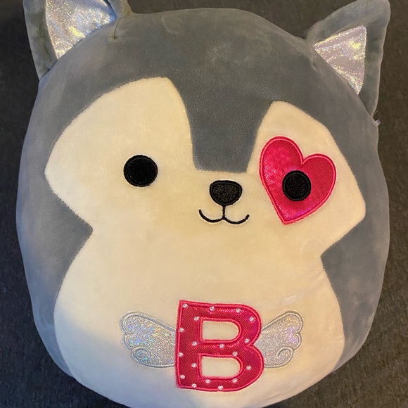 Squishmallow 12" Ryan The Husky "B" Valentines Squishmallow - Picture 1 of 5